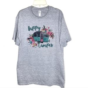 Gray shortsleeve camper tshirt M medium women's tee